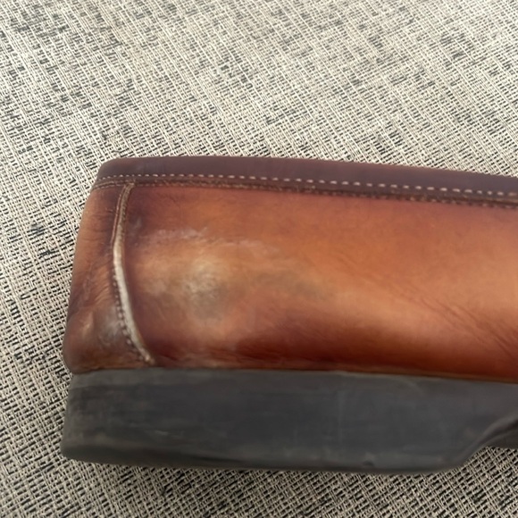 Magnanni Men's Silvano Apron Toe Bit Loafers Tan Leather Loafers Size 12 - Picture 17 of 17